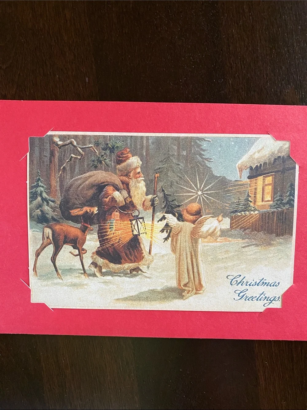 Bundle of 3 Vintage Inspired Holiday Cards with Matching Envelopes